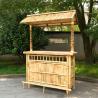 Buy cheap Commercial Outdoor Bamboo Tiki Bar Kits With Roof And Bottle Rack Drinking, Bamboo Chairs With Back Support from wholesalers