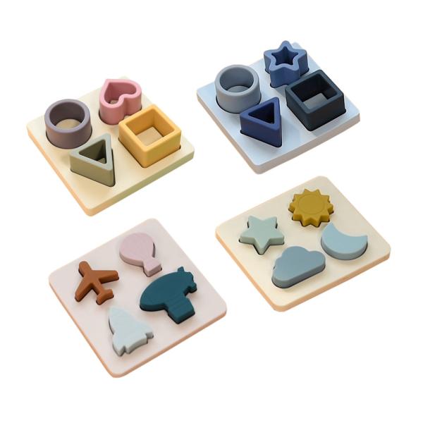 Buy cheap Baby Silicone Teething Jigsaw Puzzle Montessori Sensory Toys from wholesalers