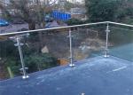 Exterior Stainless Steel And Glass Railing Systems , Steel Railing With Glass