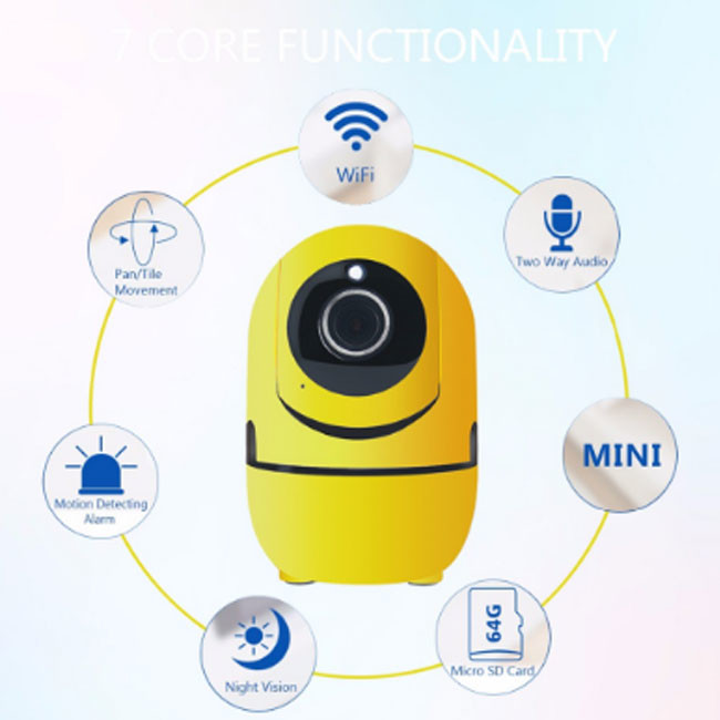 720P Mini WiFi Surveillance Camera Cloud Storage With IR - CUT Support MP4 Format