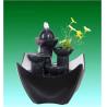 Buy cheap Black Tiered Battery Operated Resin Garden Fountains With Flower Pot from wholesalers