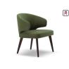 Buy cheap Upholstered Velvet Armrests Wooden Dining Chairs With Gold Electroplating Feet from wholesalers