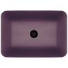 Buy cheap Rectangular Vessel Bathroom Sink Acid Matt Purple Glass Countertop from wholesalers