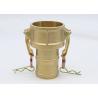 Buy cheap Brass Female Thread Camlock Hose Fittings Quick Connectors A / B Valve Type from wholesalers