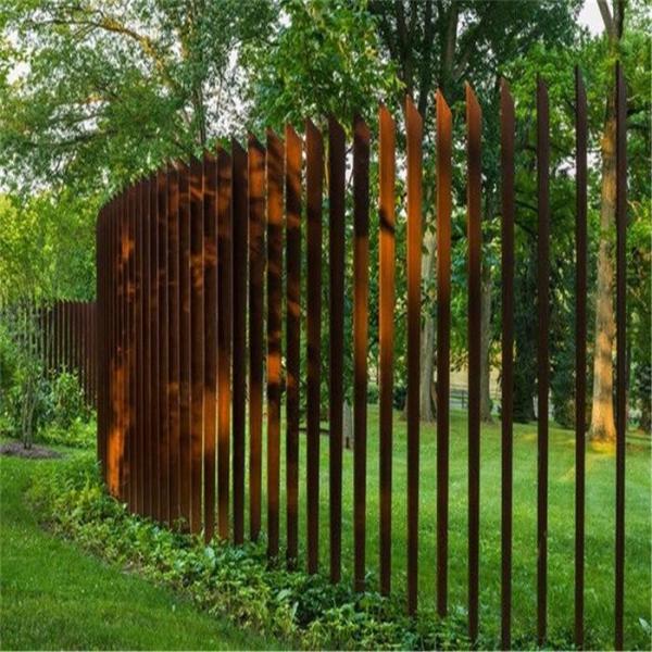 Buy cheap Garden Farm Metal Picket Corten Steel Privacy Screen Serpentine Layout from wholesalers