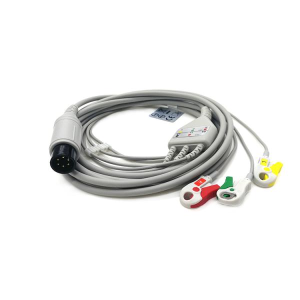 Buy cheap Electrocardiograph 6 Pin 3 Lead ECG Cables And Leadwires Adult Pediatric from wholesalers