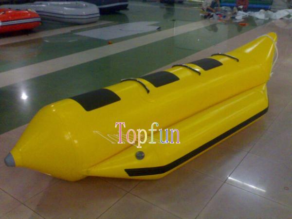 Buy cheap 3 Person 0.9mm PVC Tarpaulin Water Inflatable Yellow Banana Boat Inflatables / Hot Sale Inflatable Banana Boat from wholesalers