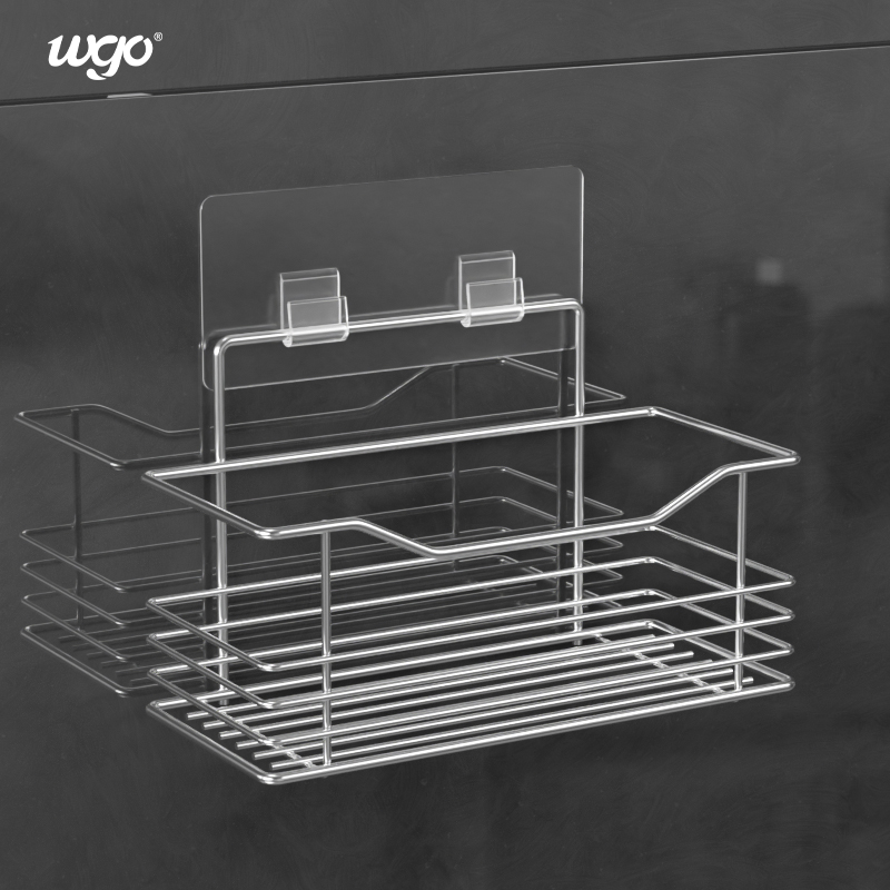 Stainless Steel Corner Shelf Caddy For Shower Damage Free Hanging Adhesive