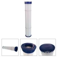 Buy cheap PU Top Pleated Filter Cartridge , Polyester Media Synthetic Air Filter product