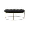 Buy cheap SGS Leather Metal Coffee Table Antique Round Table With Leather Top from wholesalers