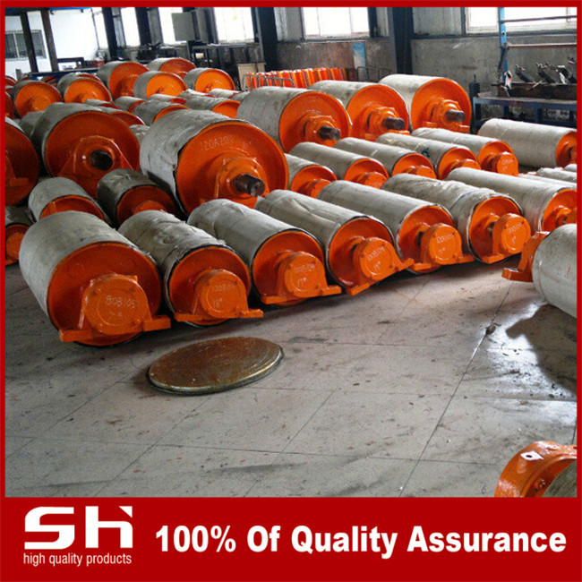 ISO Rubber Lagging Drum Drive Pulley Conveyor For Mining Industry