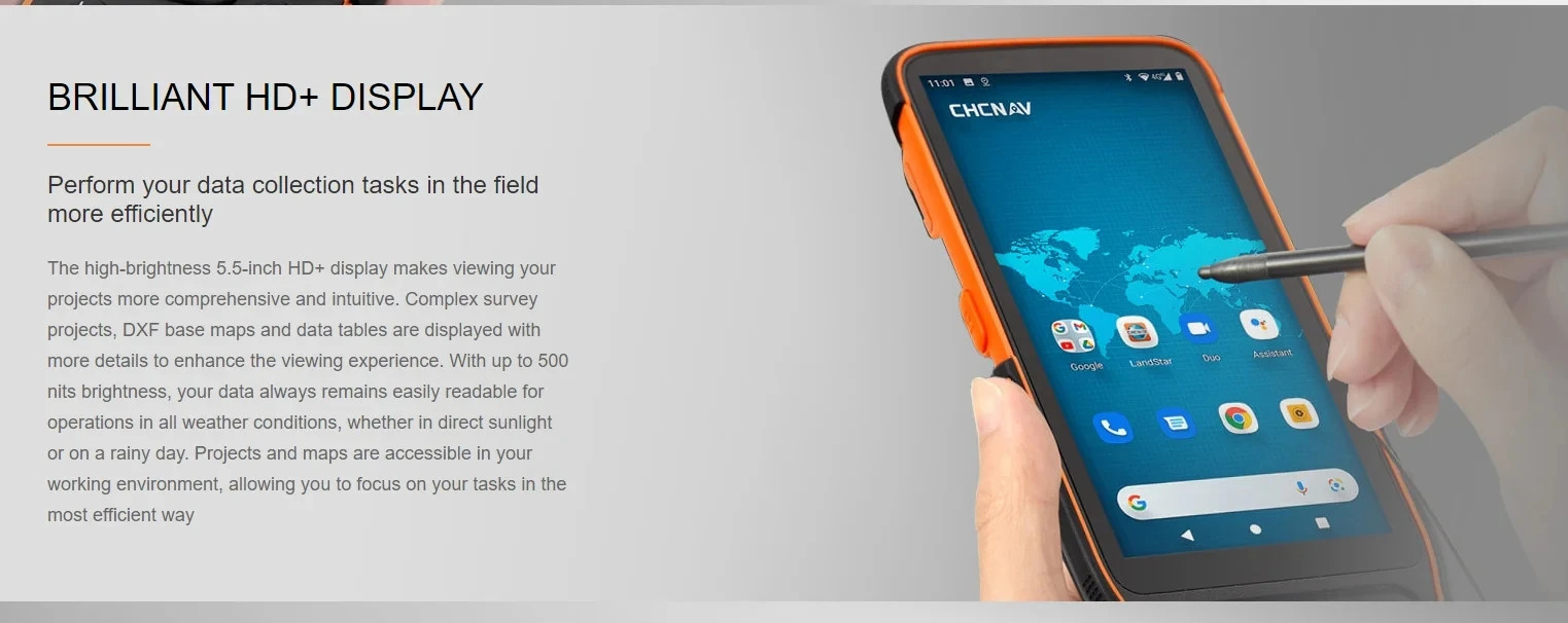 New Original Android 10 Operating System 5.5 Inch Hd+ Display Chcnav Hce600 GNSS Data Controller