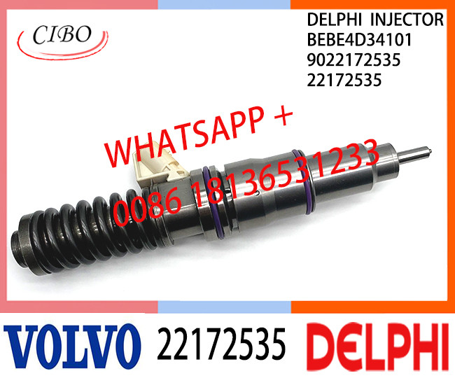 22172535 BEBE4D34101 Fuel engine Diesel Injector 22172535 BEBE4D34101 9022172535 E3.18 for VOL D12 3150