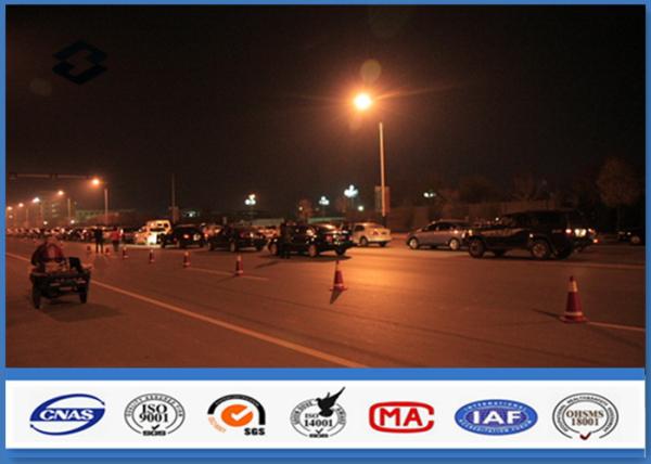Buy cheap Trunk Road Hot Dip Galvanization Round steel light pole , double arm street light pole from wholesalers