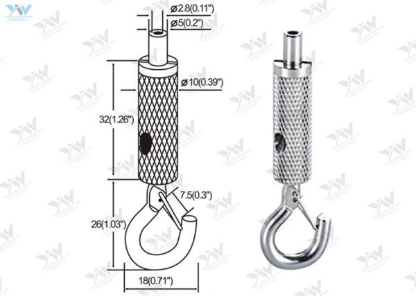 Buy cheap Brass Material Aircraft Cable Grippers / Self Gripping Hook With Nickel Plated from wholesalers