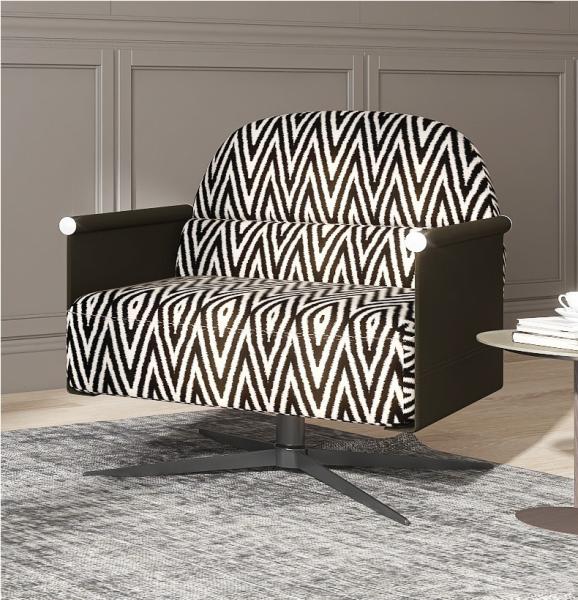 Buy cheap Simple Modern Luxury Living Room Furniture Pivoting Foot Nordic Single Sofa from wholesalers
