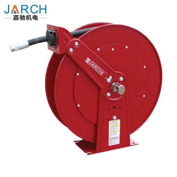 Medium Pressure Oil Hose Reels , Dual Pedestal Fuel Spring Retractable Reels