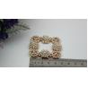 Buy cheap Exquisite workmanship fashion shoes accessories gold metal square buckles 45 mm from wholesalers