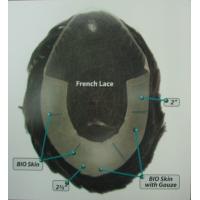 Buy cheap 100% Indian Remy Hair French Lace With Bio Skin front Men's Toupee product