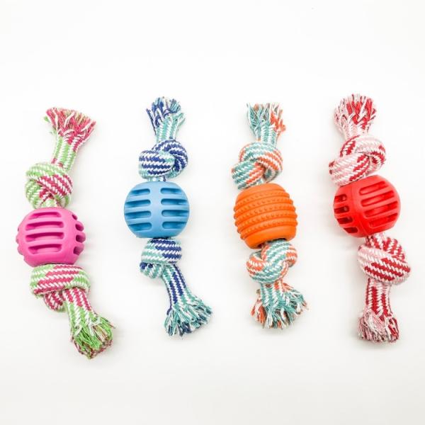 Buy cheap Double Knot Cotton Washable Rope Ball Dog Toy Durable Rope Chew Toys 50g from wholesalers
