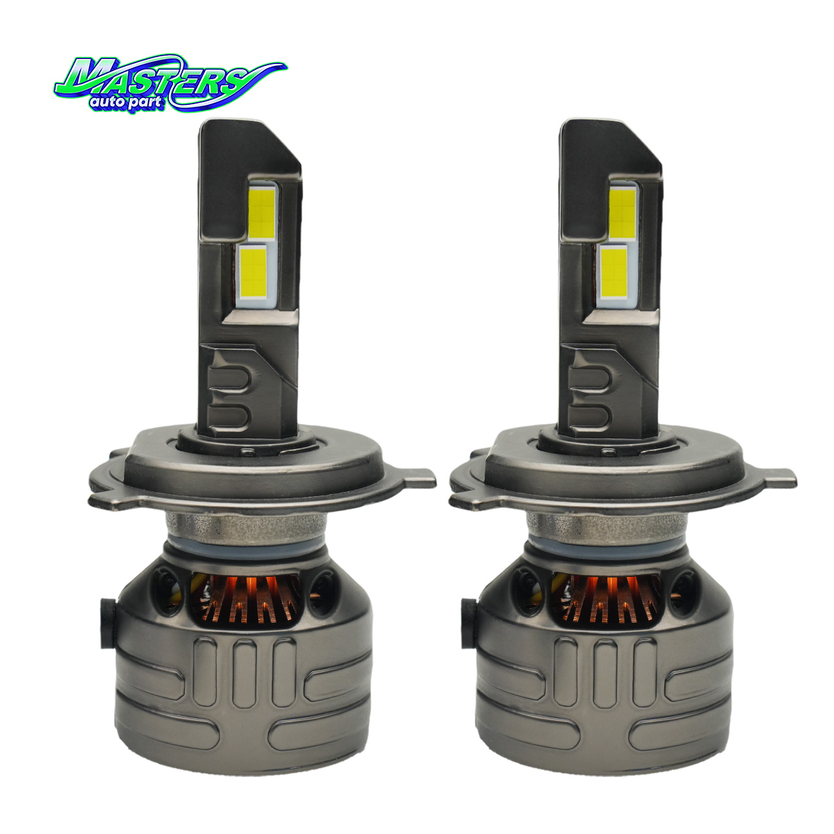 Masters KV50 160W 16000 Lumens 6500K Cool White H4 H7 9005 LED Headlight Bulbs