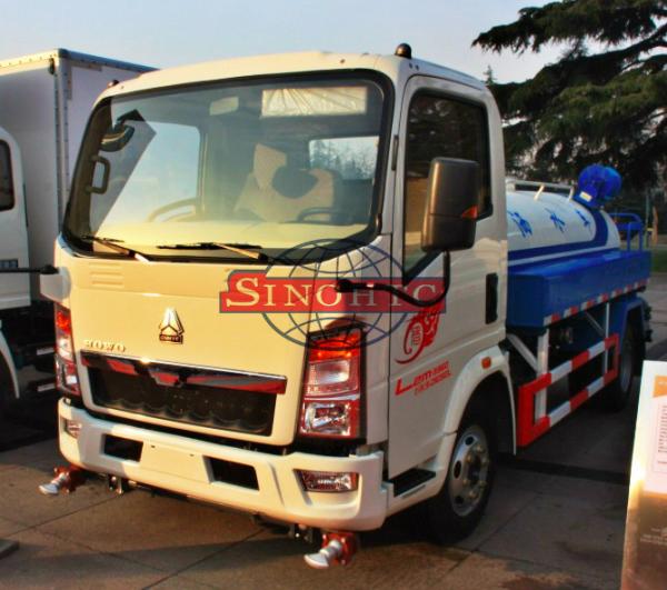 Buy cheap 3 - 5 Ton Water Tanker Truck Hydraulic Steering Two Axle ZZ5073 Chassis from wholesalers