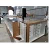 Buy cheap 20mm MDF Mobile Phone Display Showcase 3pcs Storages Tempered Glass Top from wholesalers