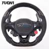 Buy cheap Leather Led Volkswagen Carbon Fiber Steering Wheel With Stripe 350mm from wholesalers