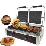 Non-Stick Electric Panini Contact Grill for Restaurant and Hotel Cooking