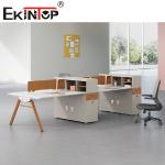 White Table Top Office Workstation For Staff 2-8 Person Steel Frame