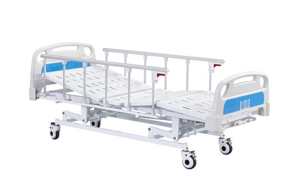 Buy cheap Metal Hospital Patient Care Bed Multifunction 3 Crank Manual Hospital Bed from wholesalers