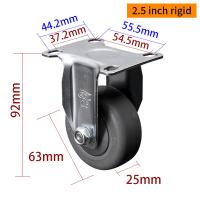Buy cheap EDL Light TPE Casters Zinc Coating 2.5inch 70kg Plate by Rigid,Swivel and Brake product