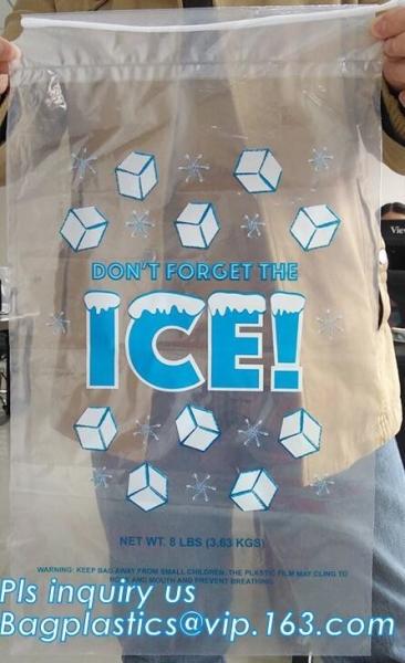 BIO-DEGRADABLE, Commercial Ice Bags, Poly Ice Bags, Metallocene Bags, Plastic