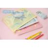 Buy cheap Boys girls solid color large capacity canvas pencil bag case, stationery pencil bag pen case school supplies pencilcase from wholesalers