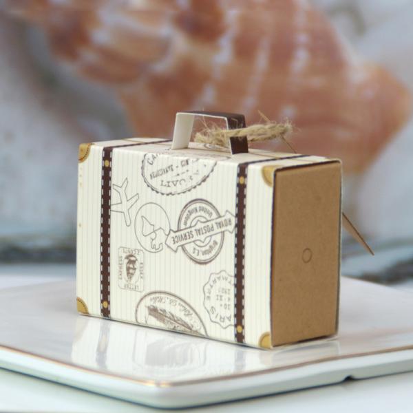 Buy cheap Sweety Food Container Paper Box 7.5g Kraft Paper Suitcase Gift Box from wholesalers