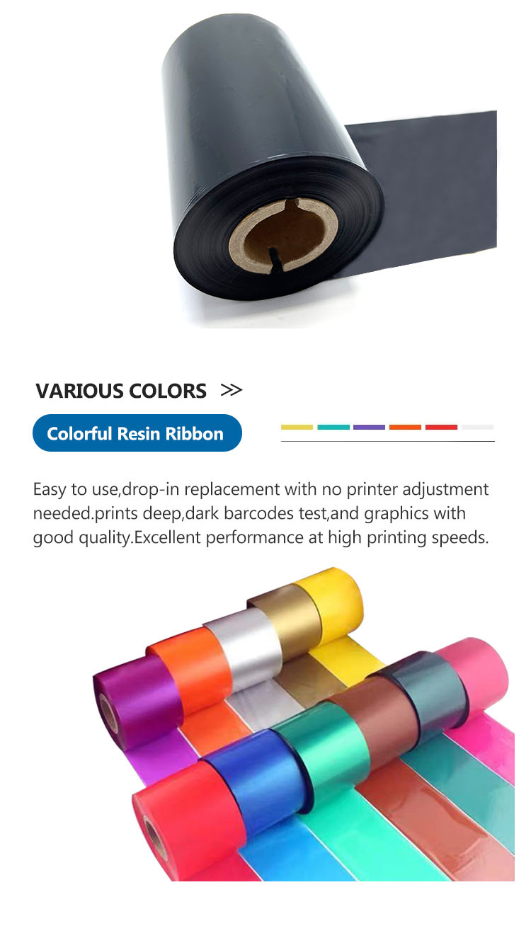 Polyester Film Printing Resin Thermal Transfer Ribbon Ricoh B110cr Printer Compatible Label Tape