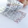 Buy cheap Plastic Anti Counterfeit Sticker Tamper Evident Sticker For Brand Protection from wholesalers
