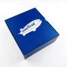 Buy cheap Custom Printed Dark blue Matte Rigid Paper Box lid and base Gift Box For Shoes Clothing brand packaging from wholesalers