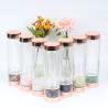 Buy cheap Travel 500ml / 15.2oz Glass Water Bottle With Stainless Steel Lid Custom Logo from wholesalers