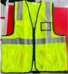 110 Gram 80 Gram Green Hi Vis Vest Custom Construction Vest Zipper Type