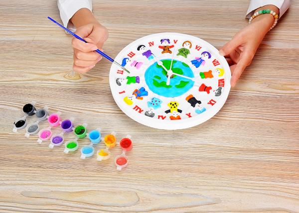 Buy cheap DIY Painting Battery Powered 9 " Wall Clock Art And Craft Kits For Children from wholesalers