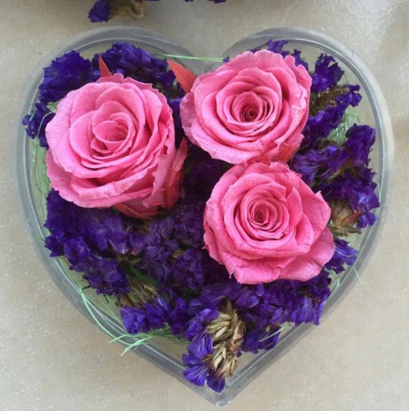Buy cheap Transparent Acrylic Storage Box Flower Container Gift Luxury Packaging Heart Shaped from wholesalers