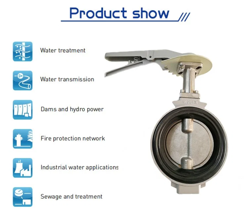 Port Size with Customer's Requirements Sea Water Butterfly Valve DN100 DN500 2" 4