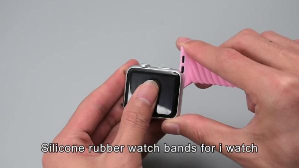 Buy cheap 38 40 42 44mm Silicone Rubber Watch Strap Band For Apple Watch 7 6 5 4 3 2 1 from wholesalers