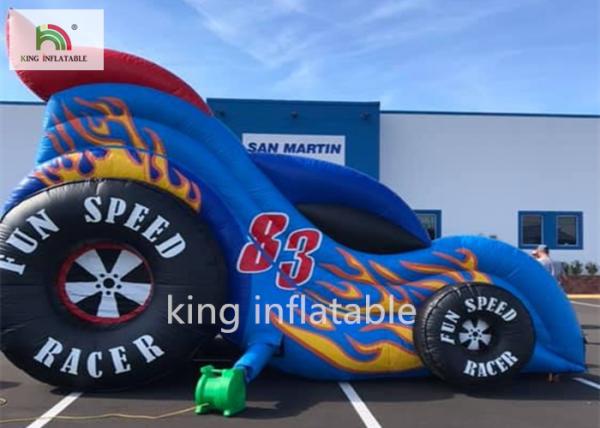 Buy cheap Car Style Inflatable Bounce Dry Slide For Amusement Park Playground from wholesalers