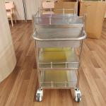 First Aid Hospital Stainless Steel Trolley Multi Functional Metal Medical