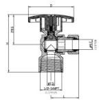 Lead Free Brass Angle Valve With Packing Nut Hreaded SS Copper Angle Valve