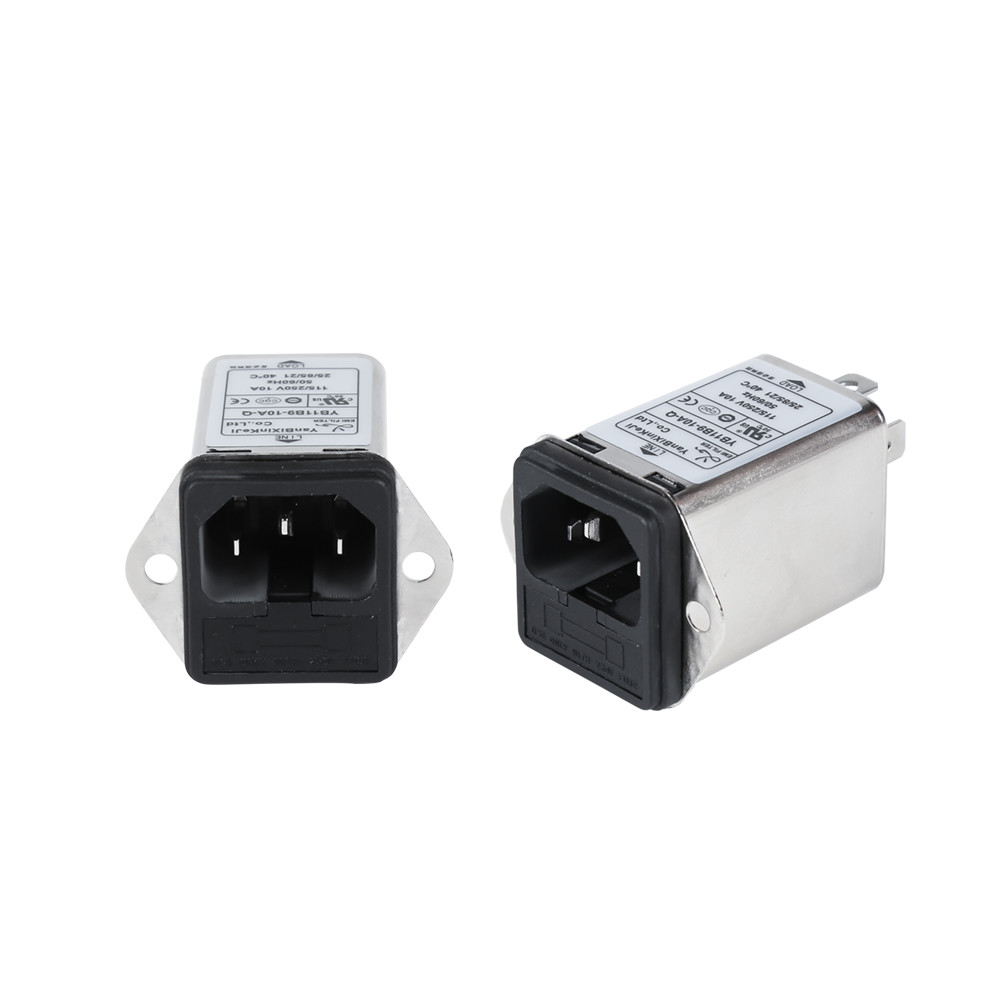Low Pass UL 94V-0 IEC Inlet Filter 150KHz~30MHz EMI Filter With Socket And Fuse