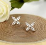 Ebay New Arrival Windmill Design Zircon Silver Fashion Jewelry Earrings