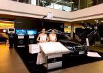58 inch color standing led tv display coffee machine , digital advertising
